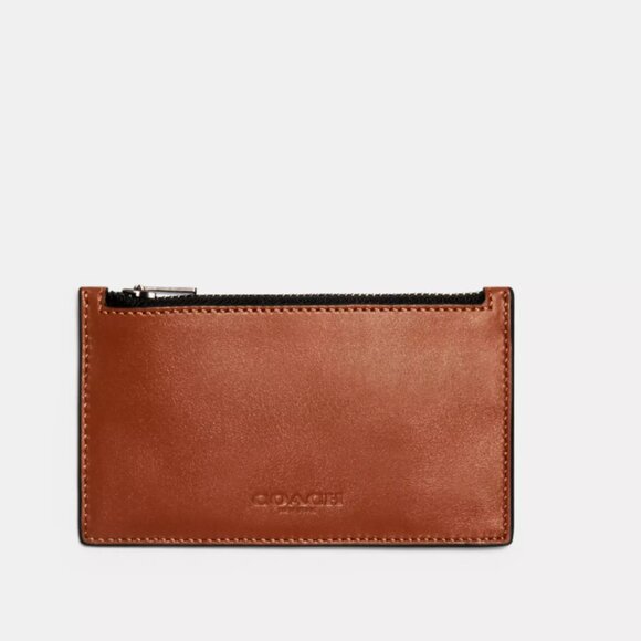 Coach Men Zip Card Wallet Zip Card Case In Colorblock - Picture 2 of 8